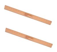 Healeved 2 Pezzi Righello in Legno con Doppia Scala per Cucito e Trapuntatura, Strumento Versatile Beige per Principianti e Studenti di Maglieria e Quilting
