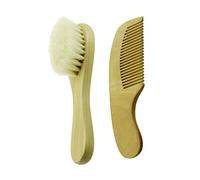 Healeved 2 Pezzi Spazzola Massaggiante e Pettine Legno per Adulti Sciogli Nodi e Massaggio Del Capelluto Legno Durevole per e