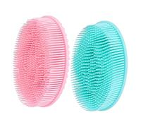 Healeved 2 Pezzi Spazzola Per Massaggio E Scrub Corpo - Setole in Silicone Per La Circolazione Pulizia