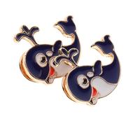 Healeved 2 Pezzi Spilla Animale Piccolo Ornamento Simpatici Accessori Estetici Carino Animali Oceano Vestire Per Divertente Spillo Cartone Animato Spille Lega Di Zinco