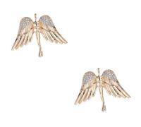 Healeved 2 Pezzi spilla corpetto Brucia dei vestiti da donna spilla per da donna Ornamento dei vestiti Pin per i vestiti spilla per vestiti Pin di zaino Spille di vestiti strass D'oro