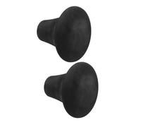 Healeved 2 Pezzi Tappo Terminale per Canna da Eva Nero Protezione da Urti e Corrosione, Imbottitura Galleggiante per Pesca D'altura