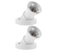 Healeved 2 portalampade E27 per soffitto o parete, base a vite per lampadina, base a luce bianca, portalampada a vite per lampada a sospensione per soggiorno