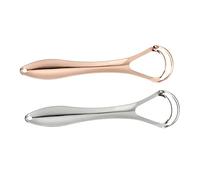 Healeved 2 Pz Spazzola per la lingua pulsante dentifricio bocca del Gel raschietto lingua tongue scraper latte detergente pulisci-lingua pulitore orale Acciaio inossidabile