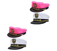 Healeved 2 Set Cappello Da Barcaiolo Marina Berretto Marino Regolabile Piloti Papà Puntello Del Cappello Del Cappelli Da Marinaio Tessuto 2 Pezzi*2