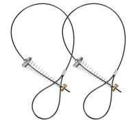 Healeved 2 Set Kit Chiavistello Cavo per Cancello da Giardino in Acciaio Inossidabile Molla Assistita per Apertura e Chiusura Porte in Legno e Vinile