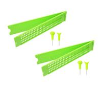 Healeved 2 Set Lavagna Didattica Braille Verde con 4 Righe 28 Celle in Plastica, Strumento di Apprendimento Braille Leggero con Stilo per Studenti Non Vedenti, per Back To School Party