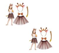 Healeved 2 Set Set Costume Giraffa Bambina in Poliestere per Feste