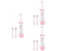 Healeved 2 Set spazzolino elettrico spazzolini da denti ragazzo sonico scovolini dentali spazzolino denti gicos scovolino denti pulisci denti elettronico spazzolino a setole addominali rosa