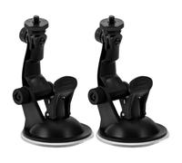 Healeved 2 supporti per auto a ventosa, regolabili a 360° per parabrezza e cruscotto con vite da 1/4", per dash cam, action camera e registratore di guida.