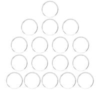 Healeved 20 Pezzi Cartine per Smalto in Vetro Trasparente da 1,5cm per Nail | Espositore per Colori, Uso in Salone o Casa, Accessorio per Disegni, Estetica Pulita