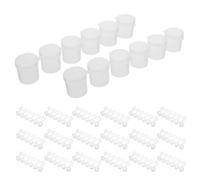 Healeved 20 Pezzi Contenitori Piccoli per Pittura, Striscia da 15ml in PE | Acrilico e Acquerello, Etichette Scrivibili, Mantiene Ordinato Banco, Portatile per Uscite e Lezioni