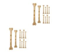 Healeved 20 Pezzi Mini Ossi Finti Realistici con Apertura, Plastica | Decorazioni per Feste e Ricorrenze, Facili da Infilare, Stile Realistico, Piccoli Accessori Fai da Te