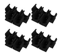 Healeved 20 Pezzi Morsetto per Tubo in Plastica Nero per Sedia Comoda e Commode Chair Costruzione Stabile e Montaggio Rapido per Ambienti Bagno e Casa