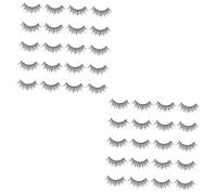 Healeved 20paia False Eyelashes Natural Cross Thick Makeup Accessories for Women Easy to Apply Lightweight for Parties and Everyday Wear