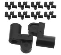 Healeved 24 Pezzi Clip di Fissaggio per Zanzariere in Plastico e Ferro Nero con Vite, Resistente Agli Agenti Atmosferici, per Installazione e Riparazione di Finestre e Vetri Tempesta