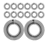 Healeved 24 pezzi di fascia elastica per : pettine per in plastica flessibile circolare completo - fasce elastiche per - fascia per semplice per donne, adolescenti e ragazze