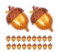 Healeved 25 Palloncini in Alluminio a Forma di Cono 3D Decorazioni Autunnali per Feste di Ringraziamento Gonfiaggio Rapido Riutilizzabili per Interni ed Esterni Set da 25 Pezzi 42X64