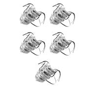 Healeved 25 Pezzi Maschera Halloween Donna Mezza Faccia Argento Plastica | Adulti, Feste in Maschera e Carnevale, Finitura Lucida Dettagli Elaborati