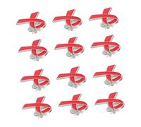 Healeved 25 Pezzi perno emotivo spilla consapevolezza spilla decorativa spilla per abbigliamento Spilla per cause sanitarie spilla sanitaria perni rossi spilla a nastro lega rosso