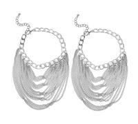 Healeved 2pezzi Catene Metalliche Geometriche Per Scarpe Da Ginnastica Decorazioni Strati Per Tacchi e Stivali Accessori Per Scarpe