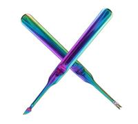Healeved 2pezzi Cuticle Pusher e Dead Skin Fork Acciaio Inossidabile Per Manicure e Pedicure Strumenti Professionali Per Rimozione Cuticole e Pulizia Unghie Per Saloni e Uso Domestico