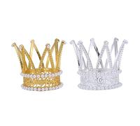 Healeved 2pezzi Decorazioni Per Torte Con Corone Perle Per Feste Di Compleanno Matrimoni e Shower Eleganti Ornamenti Facili Da Usare e Durevoli