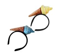 Healeved 2pezzi Fascia Per Capelli Da Donna Stampa Di Gelato Accessori Per Capelli Morbidi e Flessibili Adatti Per Lavarsi Viso Fare Sport e Usi Quotidiani