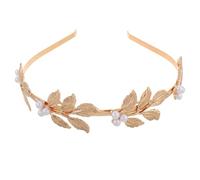 Healeved 2pezzi Fascia Per Sposa Perle e Foglie Dorate Accessorio Nuziale Barocco Per Matrimoni Da Design Elegante e Resistente Per Occasioni Speciali