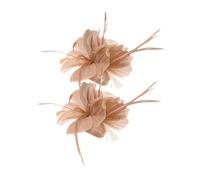 Healeved 2pezzi Fascinator Elegante Plume Di Clip Per Vintage Accessori Per Donne Per Matrimoni e Feste Leggeri e Comodi Da Indossare