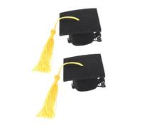 Healeved 2pezzi Fermagli Per Laurea Mini Cappello Dottorale Con Frange Di Clip Per Feste Di Laurea e Eventi Tematici Accessori Divertenti e Alla Moda Per Celebrazioni Di Fine Studi