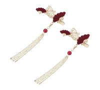 Healeved 2pezzi Fermaglio Capelli Donna Nappa Stile Kimono Decorazione Per Capelli Frangia Sulla Fronte Forcine Decorative Per Acconciature Accessori Per Foto Cosplay