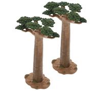 Healeved 2pezzi Modello Mini Albero Baobab Realistico per Paesaggio Fai da Te Decorazione Micro Pianta per Scena Table Accessorio Artificiale per Layout Microambienti