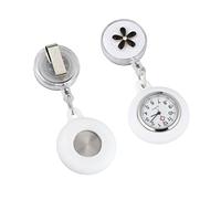 Healeved 2pezzi Orologio da Tasca al Quarzo con Estensione Motivo Floreale Mini Orologio per Infermieri e Dottori Regalo per Te Stesso Famiglia e Amici