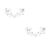 Healeved 2pezzi Pettine Per Perle e Cristalli Fatti Mano Accessori Eleganti Per Sposa e Feste Design Retro Foglia Per Acconciature Femminili