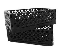 Healeved 2pezzi Scatola Pieghevole in Plastica Contenitori Impilabili per Conservazione per Cucina Bagno Camera da Letto e Ufficio Robusto e Portatile