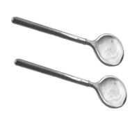 Healeved 2pezzi Spatola Per Crema Contorno Occhi in Metallo Mini Cucchiaio Strumenti Per Della Applicatore Per Spatole Cosmetiche Per Maschera e Crema