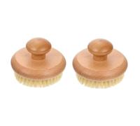 Healeved 2pezzi Spazzola Esfoliante Per Bagno Manico Spazzola Doccia Leggera Per Pulizia e Massaggio Della Rimuove Le Imperfezioni e Rigenera La Cute Colore Naturale
