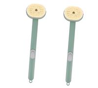 Healeved 2pezzi Spazzola Esfoliante Per Con Manico Lungo Scrub Per Schiena e Corpo Design Ergonomico Facile Da Pulire e Massaggiare La Perfetta Per Ogni Bagno