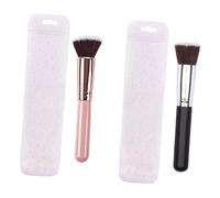 Healeved 2pezzi Spazzola Fondotinta Piatta Setola Sintetica Per Makeup Di Pennelli Per Contouring e Mischiare Accessorio Essenziale Per Trucco Naturale e Fluido