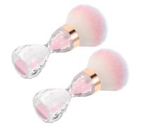 Healeved 2pezzi Spazzola per Unghie Design Clessidra Pennello per Rimuovere la Pulizia Efficiente per Manicure Strumenti per Cura delle Unghie Compatto e Portatile