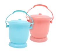 Healeved 2pezzi Sputacchiera con Coperchio Vasino Portatile Orinatoio Portatile Vaso da Notte per Casa Contenitore per Raccolta Urina Realizzato in Materiale Plastico di Facile da Pulire