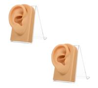 Healeved 2sets Orecchie Finte Per Piercing Supporto Per Esposizione Gioielli Flessibile Per Pratica e Decorazione Scrivania Realistico e Durevole