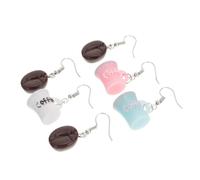 Healeved 3 Paia orecchini creativi da donna orecchini a di caffè di moda tazza orecchini di forma Orecchini simmetrici interessanti orecchini da donna orecchini plastica