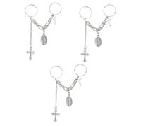 Healeved 3 Pezzi Anello a Catena a Due Dita Dito Per Chiave Accessorio Di Gioielli Di Moda Gioielli Ad Anello a Mano Anello Modellabile a Croce Anello Di Gioielli Lega