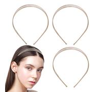 Healeved 3 Pezzi Di Cerchietto in Metallo A Strati Cerchietto Sottile Per Da Sposa Copricapo Da Sposa Decorazione Per