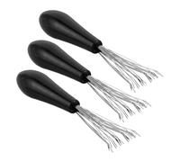Healeved 3 Pezzi Pulitore per Spazzole Capelli Mini Strumento con Ganci per Pulizia Profonda di Spazzole Cuscino Leggero e Portatile per Casa e Viaggio