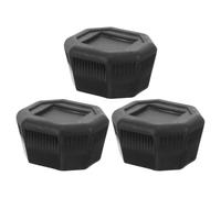 Healeved 3 Pezzi Tappo Finale per Manico Racchetta Tennis, Nero, Plastico