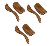 Healeved 3 Set Raschietto Guasha Atrezzi Raschiare Strumenti Di Massaggio Massaggiatore Viso Collo Tavola Di Guiasha in Legno Tavola Raschiante Bambù Brown 2 Pezzi * 3