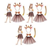 Healeved 3 Set Set Costume da Giraffa per Bambine Tutù, in Poliestere